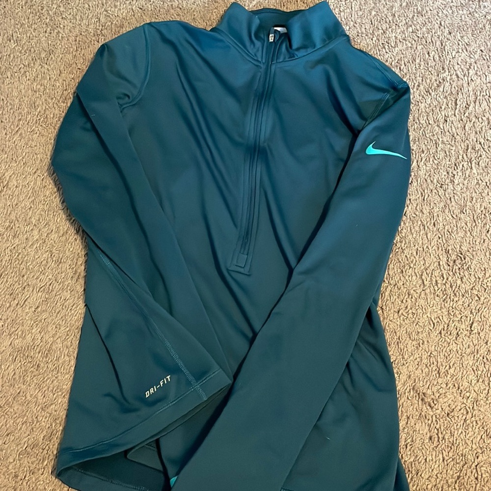 Dark blue Nike dry fit half zip
